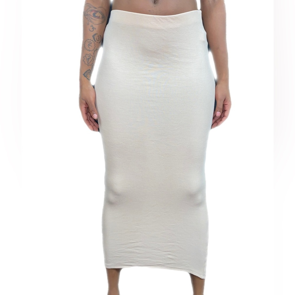 Light Pink Ribbed Skirt